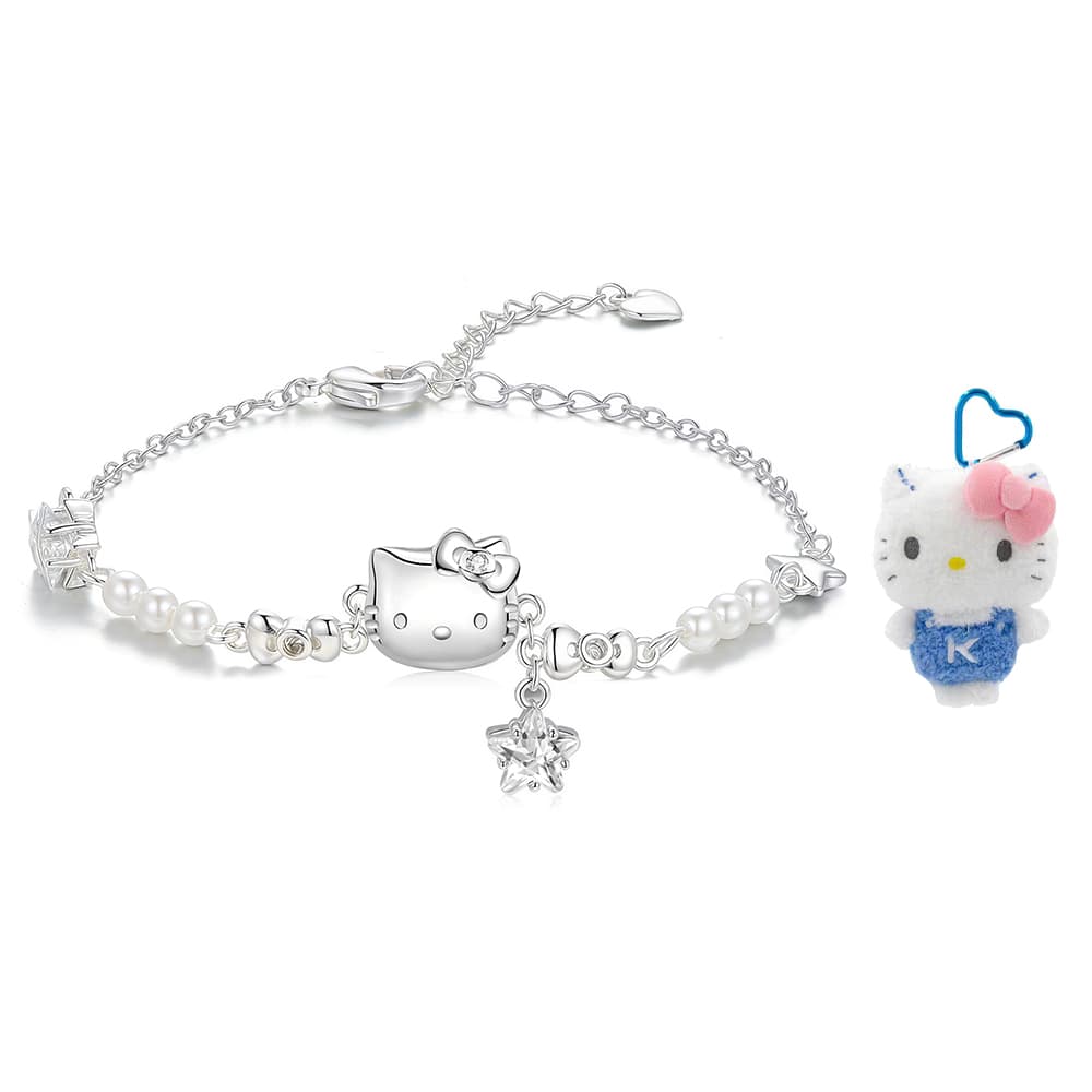 Браслет Sanrio Циркон Сплав Белое Золото Покрытие Браслеты Женские - изображение 1