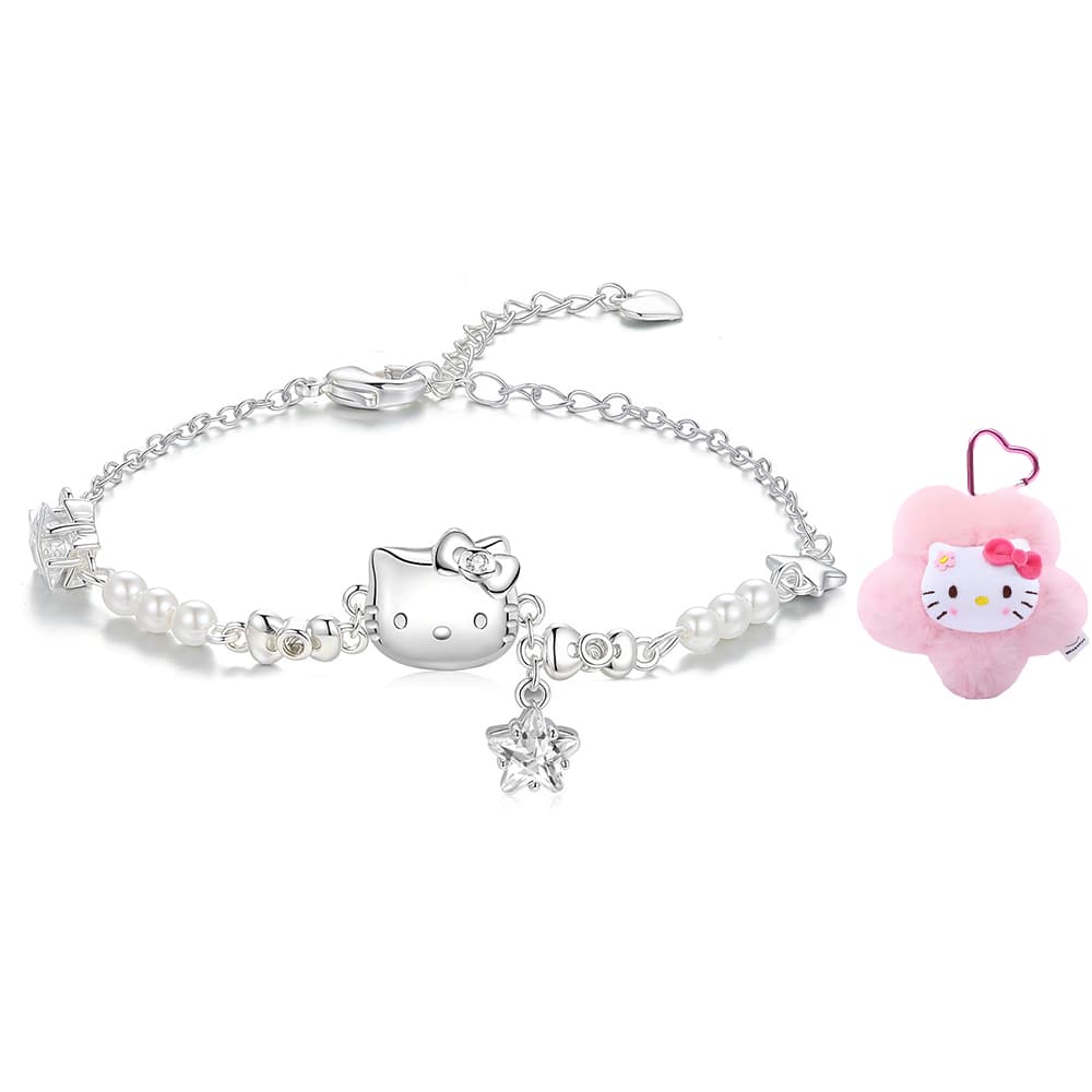 Браслет Sanrio Циркон Сплав Белое Золото Покрытие Браслеты Женские - изображение 1