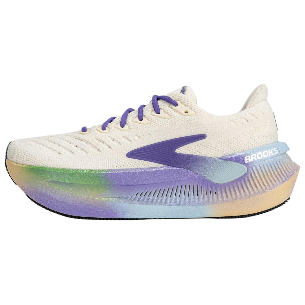 Кроссовки для бега Беги Brooks Glycerin Max Кроссовки Мужские Бежево-фиолетовые - изображение 1