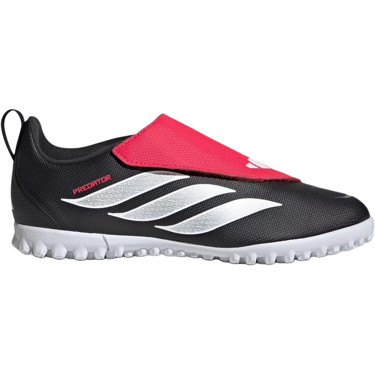 Бутсы Adidas Predator CLUB Low Детские футбольные бутсы черного и красного цвета - изображение 2
