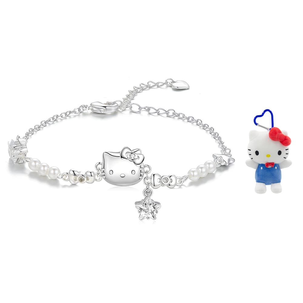 Браслет Sanrio Циркон Сплав Белое Золото Покрытие Браслеты Женские - изображение 1