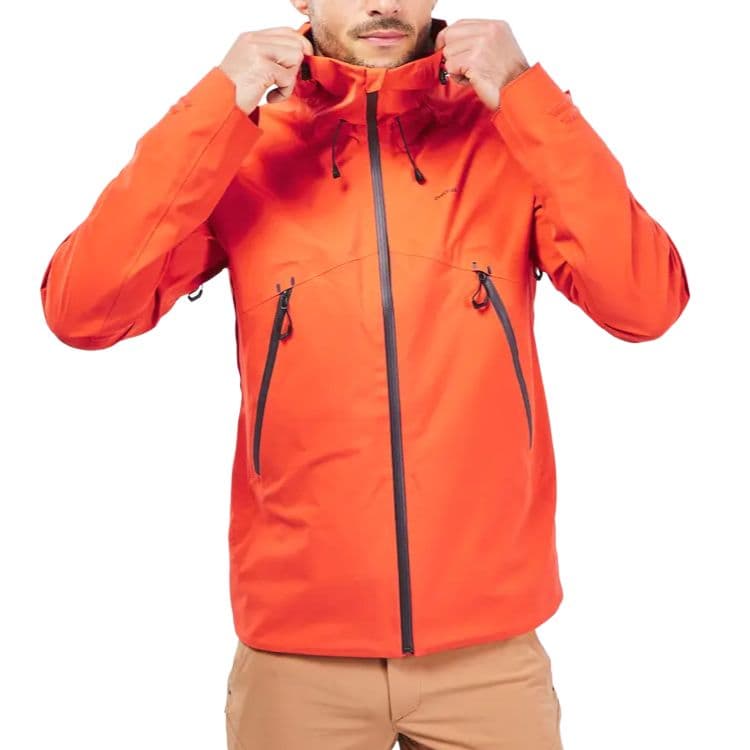 Демисезонная куртка DECATHLON MH500 Водонепроницаемый Ветрозащитный и Дышащий Ветровка Мужской Оранжевый - изображение 5