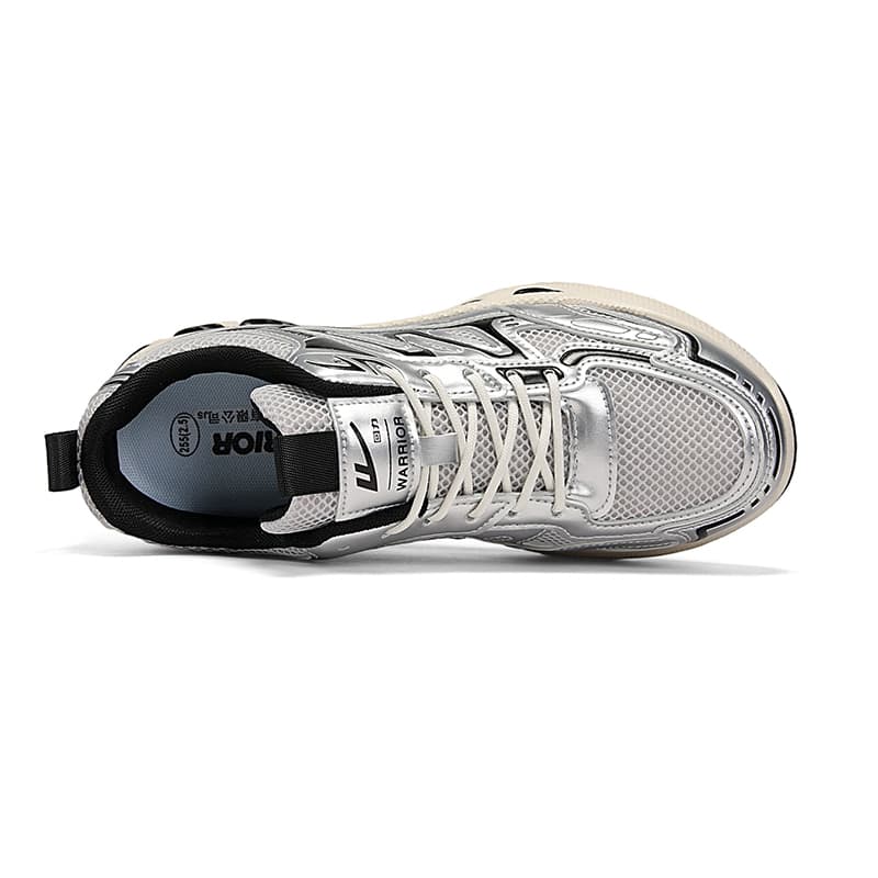Кроссовки Warrior Low Топ Кроссовки Мужские Светло-Серые Серебряные - изображение 4