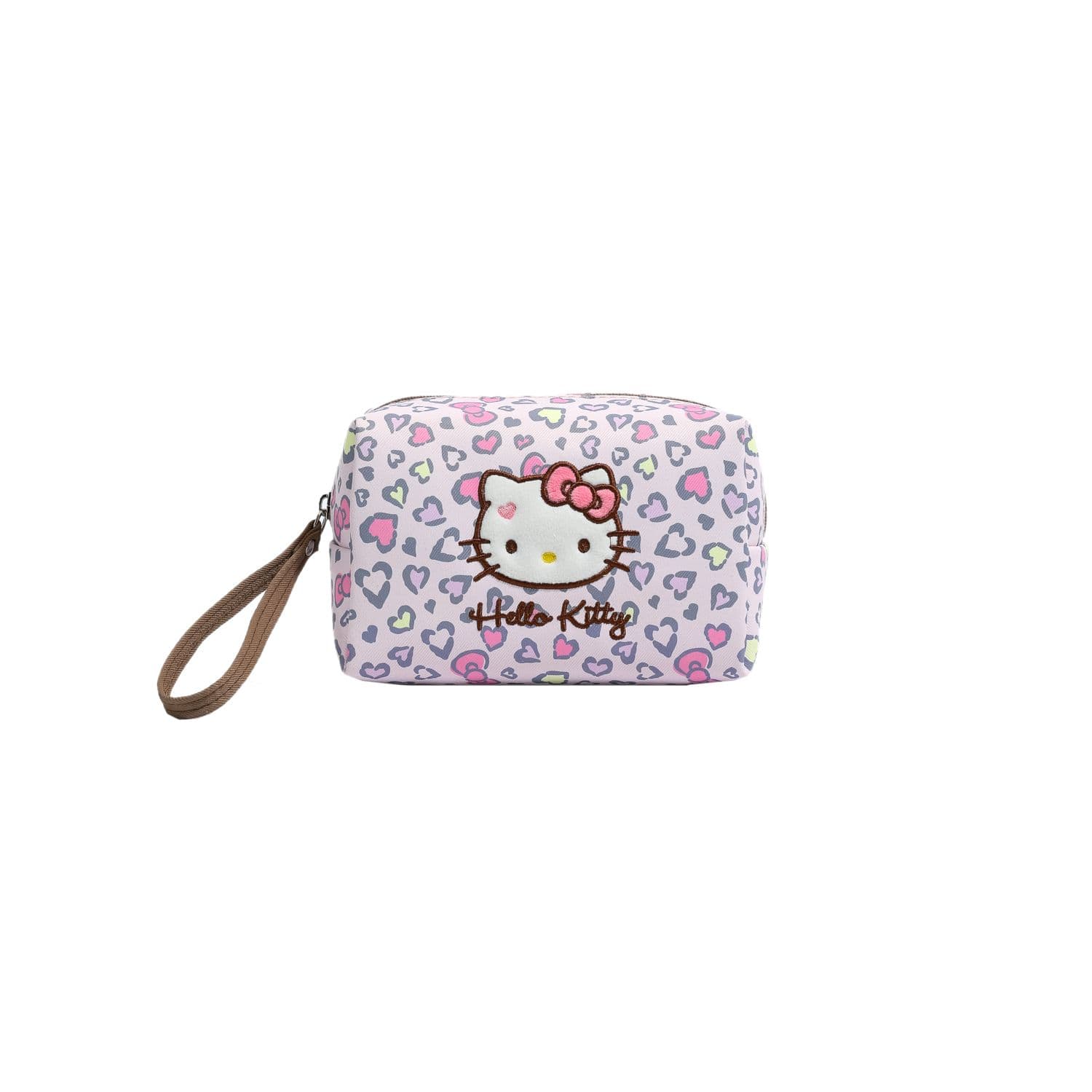 Sanrio Hello Kitty Модный дорожный органайзер из полиэстера для женщин в розовом леопардовом принте - изображение 1