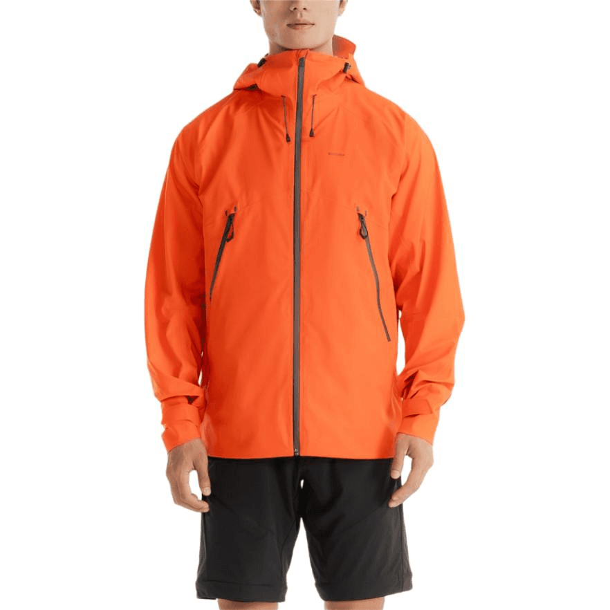 Демисезонная куртка DECATHLON MH500 Водонепроницаемый Ветрозащитный и Дышащий Ветровка Мужской Оранжевый - изображение 3