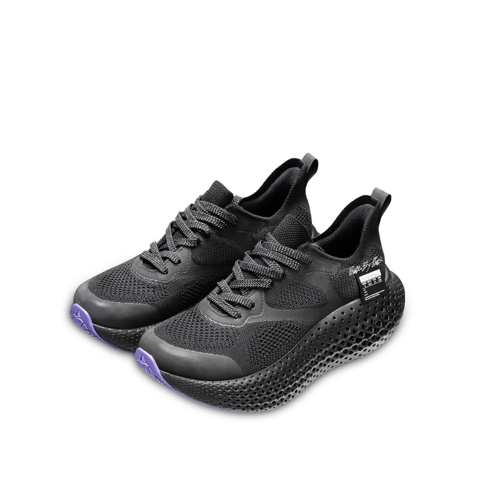 Кроссовки XVESSEL 3D печать трикотаж качалка Плетение тени на платформе Увеличение роста дизайн Модный Лоу-топы Повседневная обувь для скейтборда Унисекс Теневой черный - изображение 3