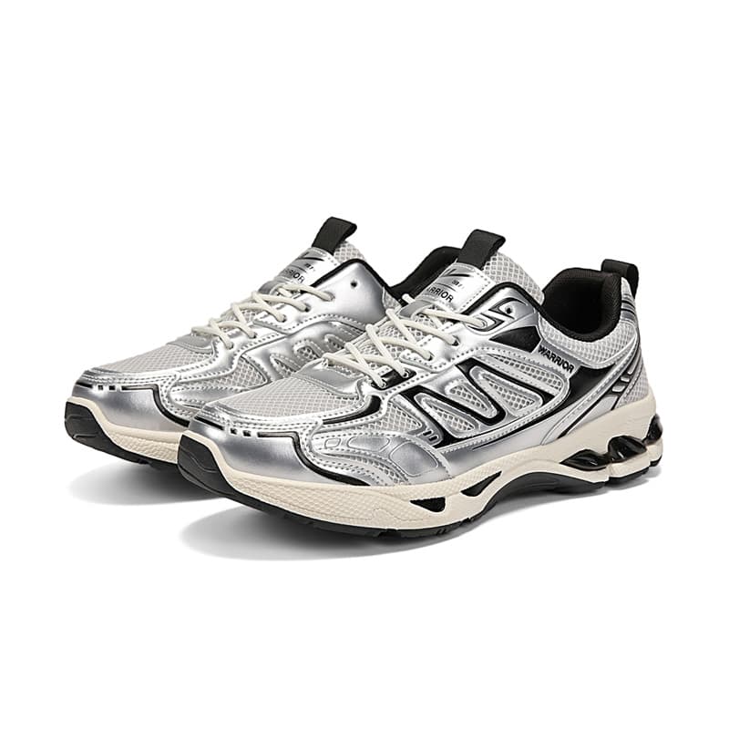 Кроссовки Warrior Low Топ Кроссовки Мужские Светло-Серые Серебряные - изображение 2