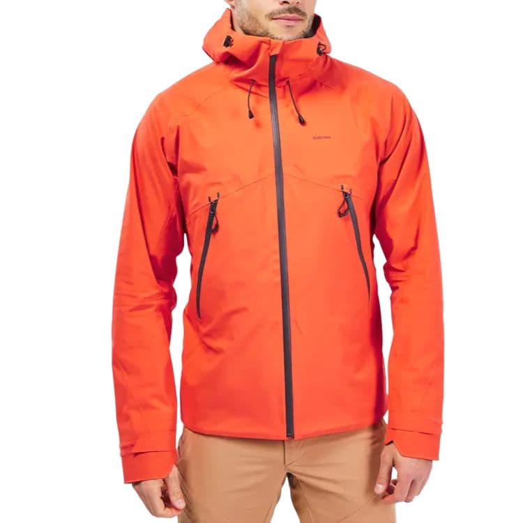 Демисезонная куртка DECATHLON MH500 Водонепроницаемый Ветрозащитный и Дышащий Ветровка Мужской Оранжевый - изображение 4