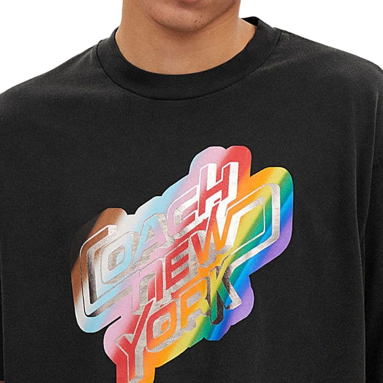 Футболка COACH Rainbow Logo T-Shirt Black - изображение 4