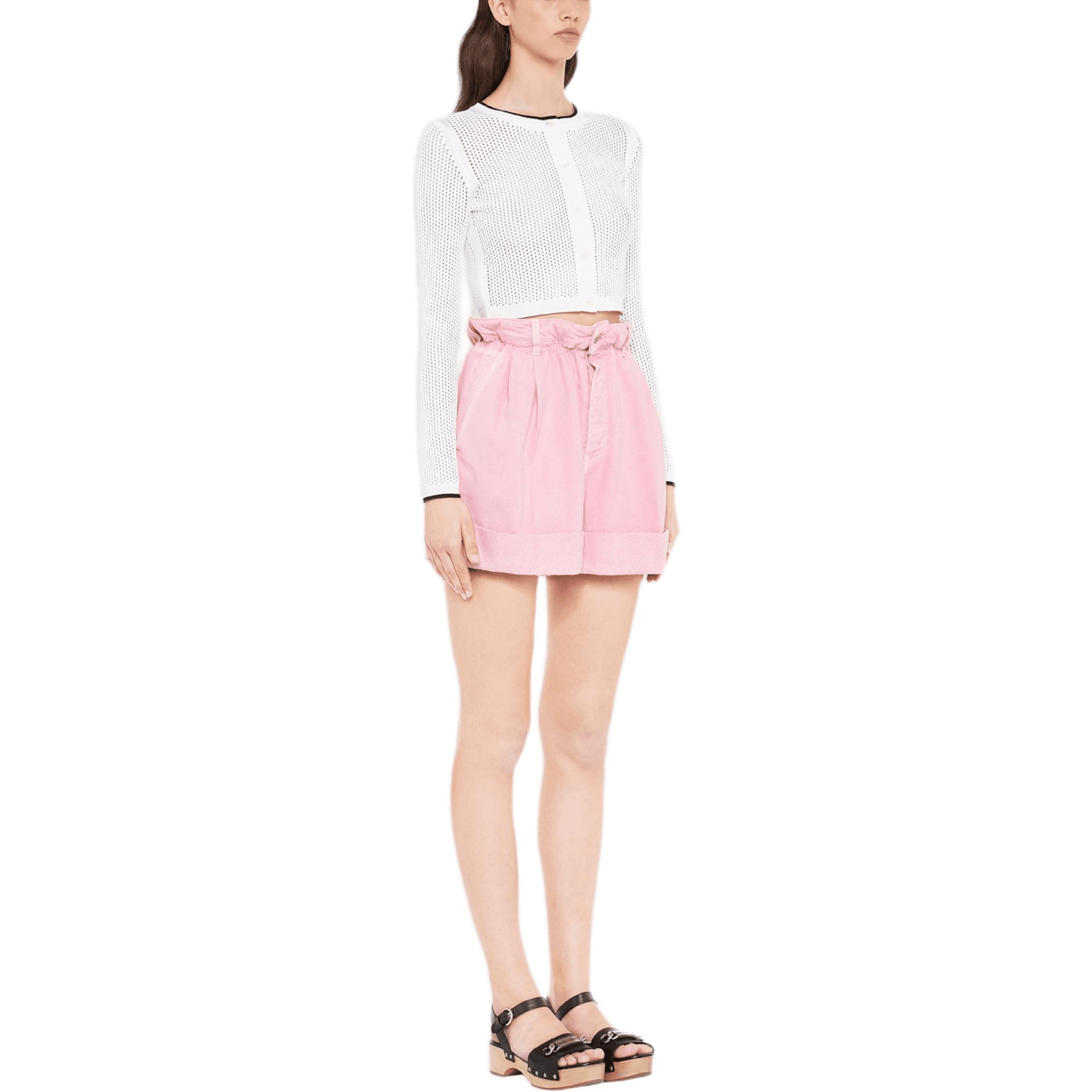 Шорты Miu Miu SS22 Logo Print Shorts Pink - изображение 4
