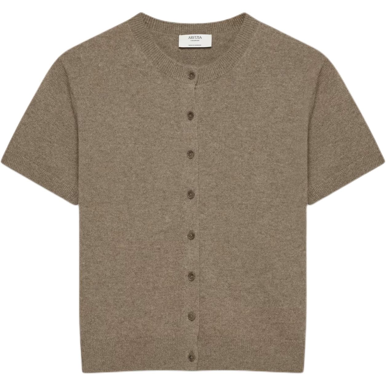 ARITZIA SS26 Короткий рукав Плюшевый свитер с круглым узором Женские - изображение 1