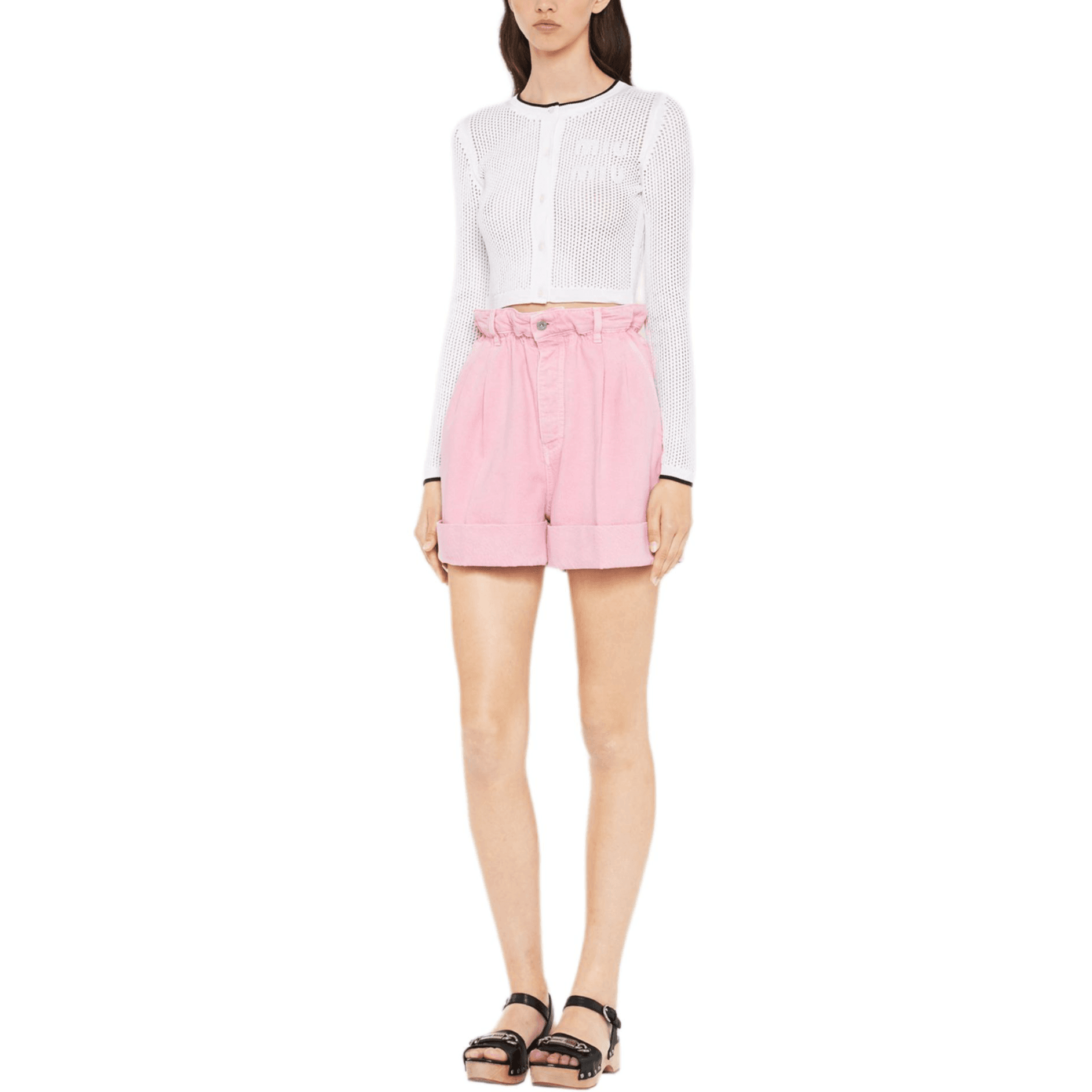 Шорты Miu Miu SS22 Logo Print Shorts Pink - изображение 2
