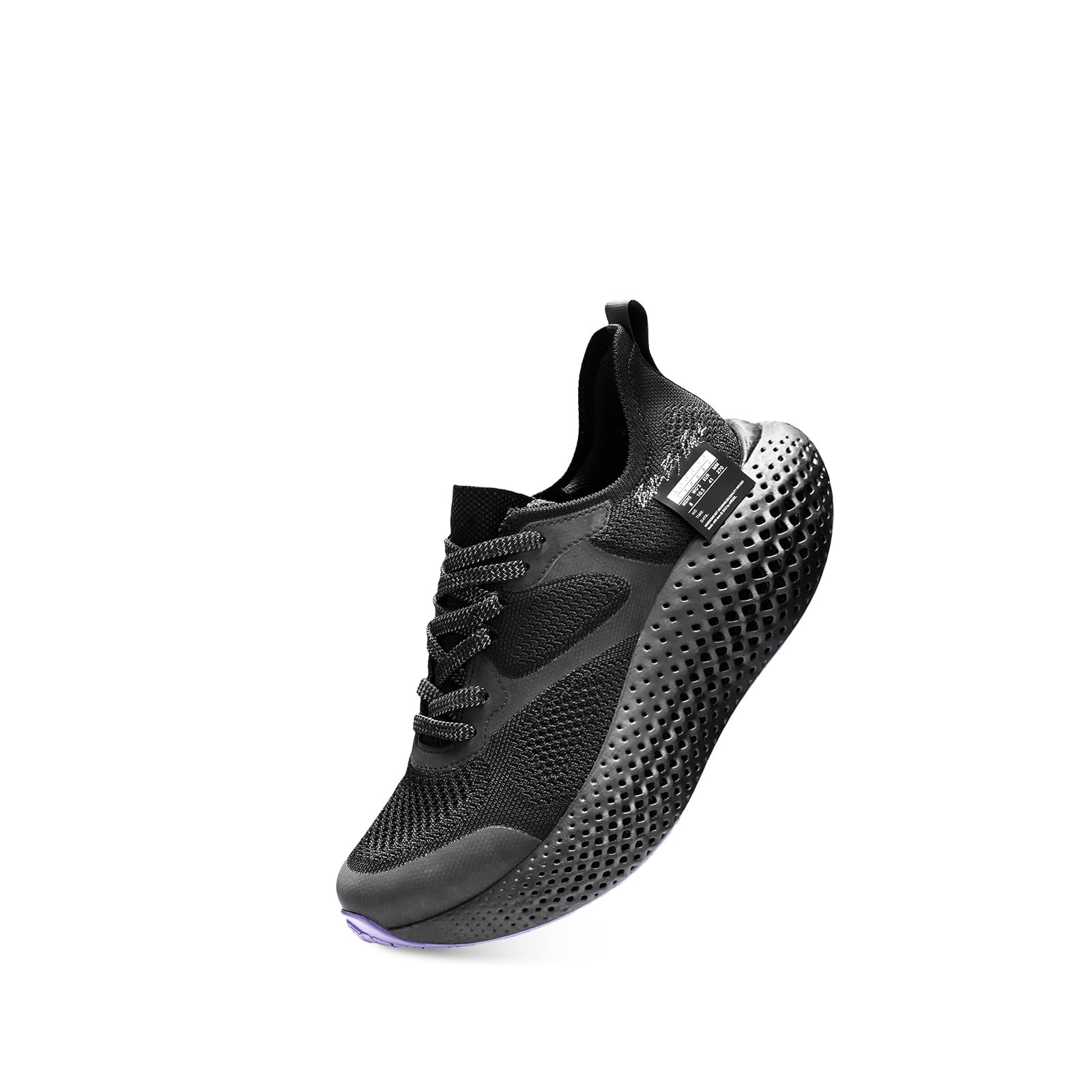 Кроссовки XVESSEL 3D печать трикотаж качалка Плетение тени на платформе Увеличение роста дизайн Модный Лоу-топы Повседневная обувь для скейтборда Унисекс Теневой черный - изображение 6