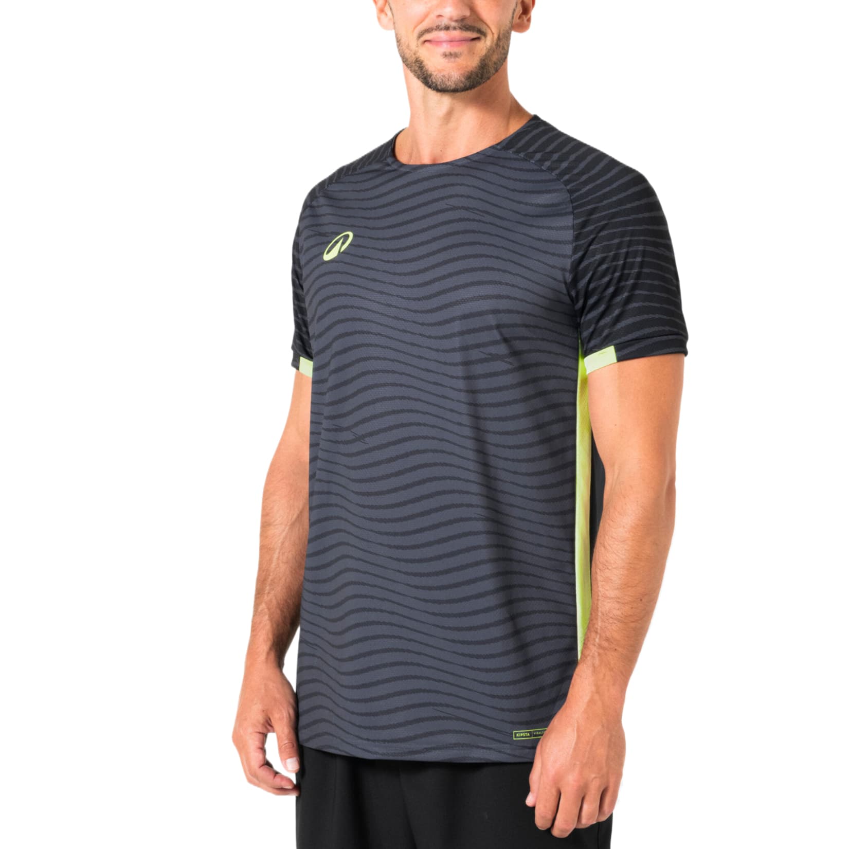 DECATHLON Черный Серый Желтый Мужская Футбольная Джерси - изображение 1