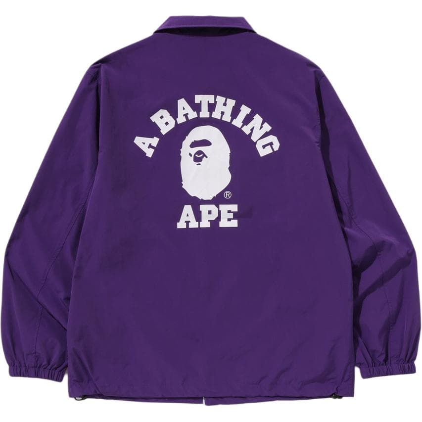 Куртка A BATHING APE COLLEGE COACH JACKET Куртки Пальто Мужской - изображение 8