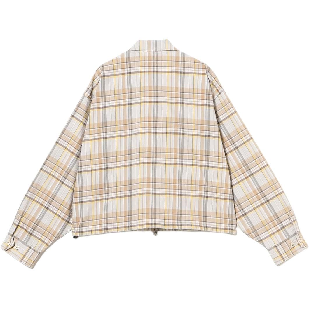 Куртка Beams SS26 Check ZIP UP Блоузон [Широкий Короткий Крой] Куртки Пальто Унисекс - изображение 4
