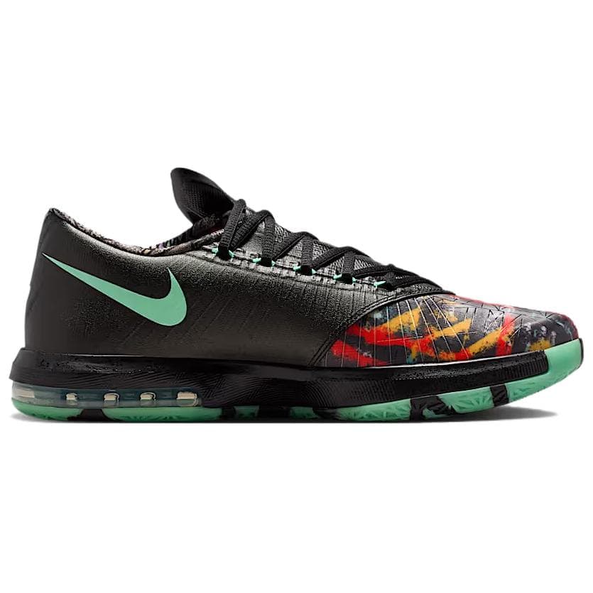 Кроссовки для баскетбола Nike KD 6 Low Топ Баскетбольные кроссовки Мужские Черные Зеленые - изображение 2