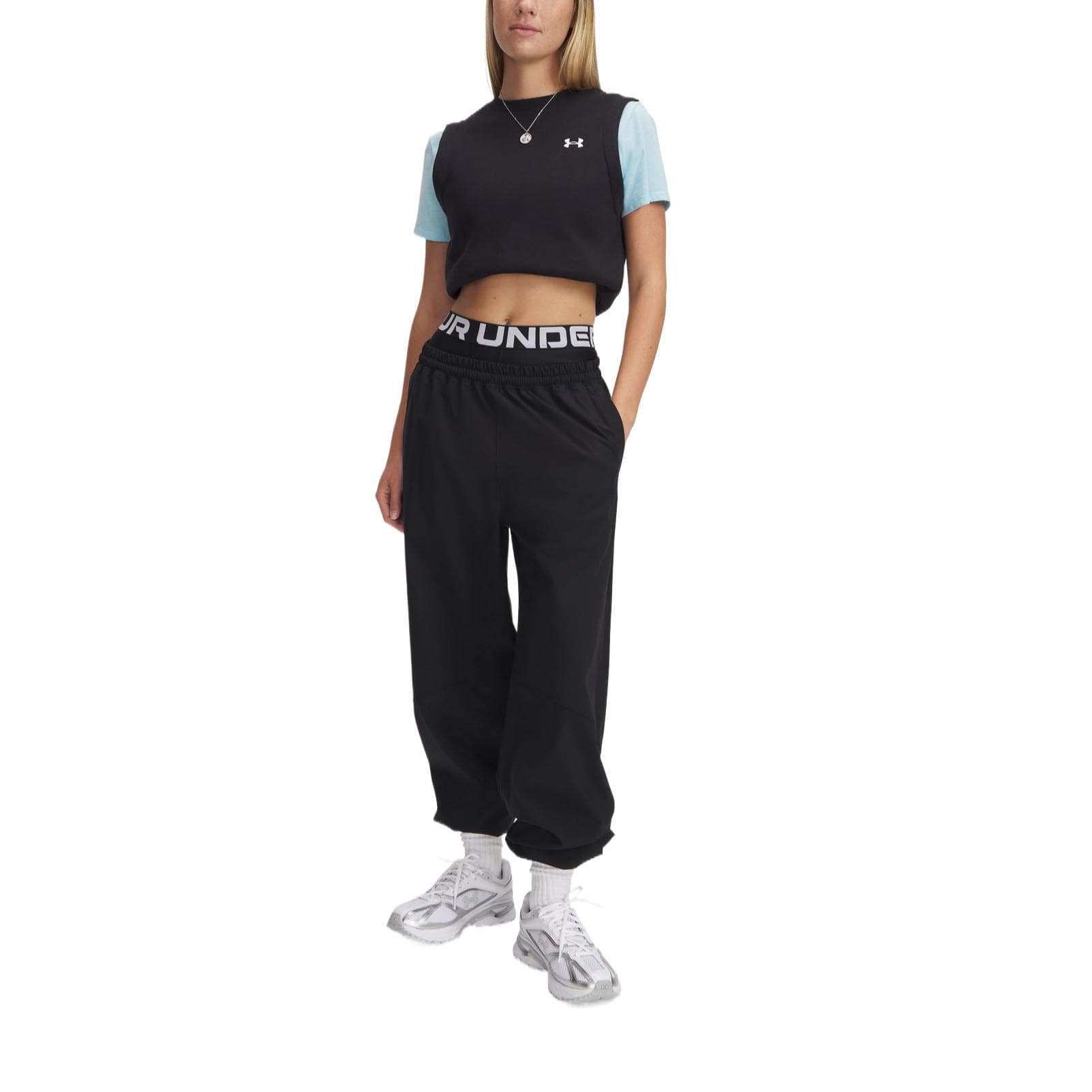 Штаны Under Armour Rival Спортивные трикотажные брюки Женские Черный 001 - изображение 5