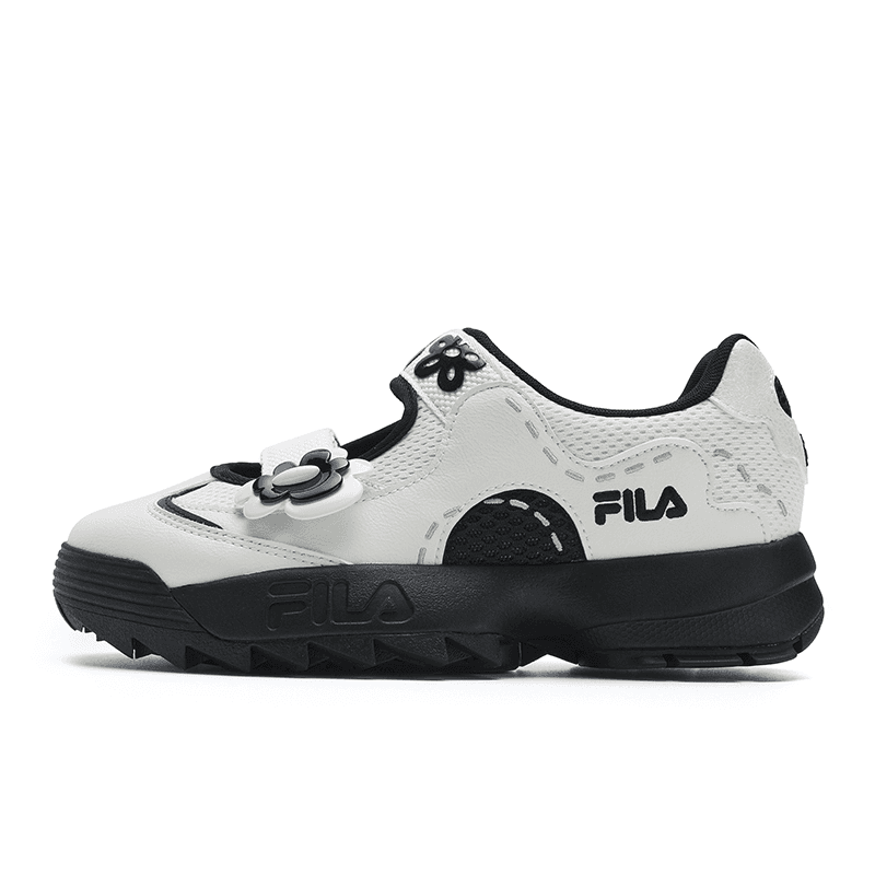 Кроссовки FILA DISRUPTOR 2 FLOWER Устойчивый к истиранию Дышащий Легкий Низкий Топ Повседневная Обувь Женская Микро-Белый Черный - изображение 1