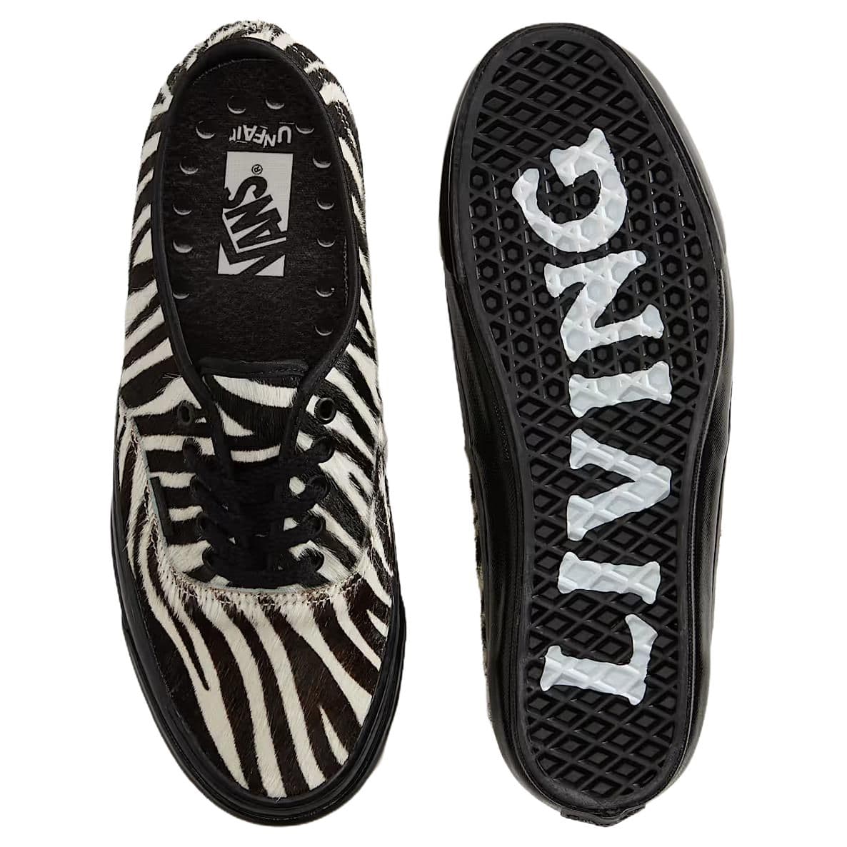 Кроссовки Vans X Life is Unfair Authentic 44 Скейтборд Обувь Мужская Черно-Белая - изображение 4