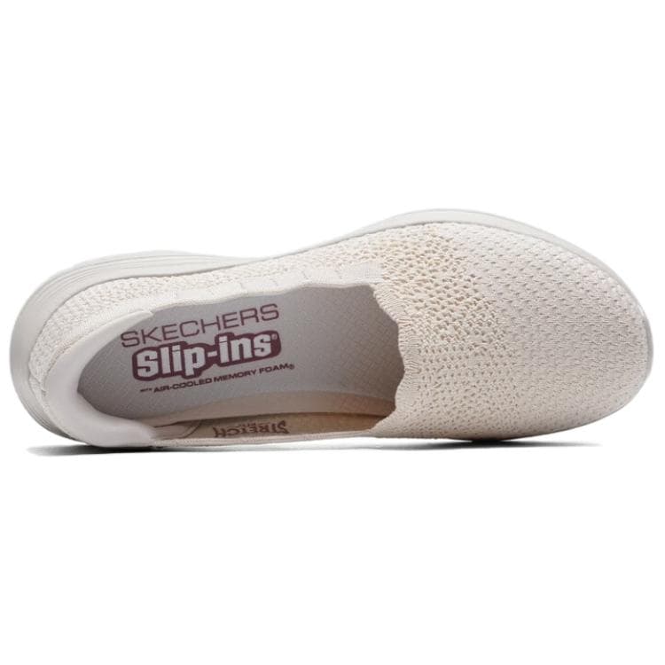 Тапочки Skechers Slip ins Ткань Женские Повседневные Туфли Женские Бежевые - изображение 3