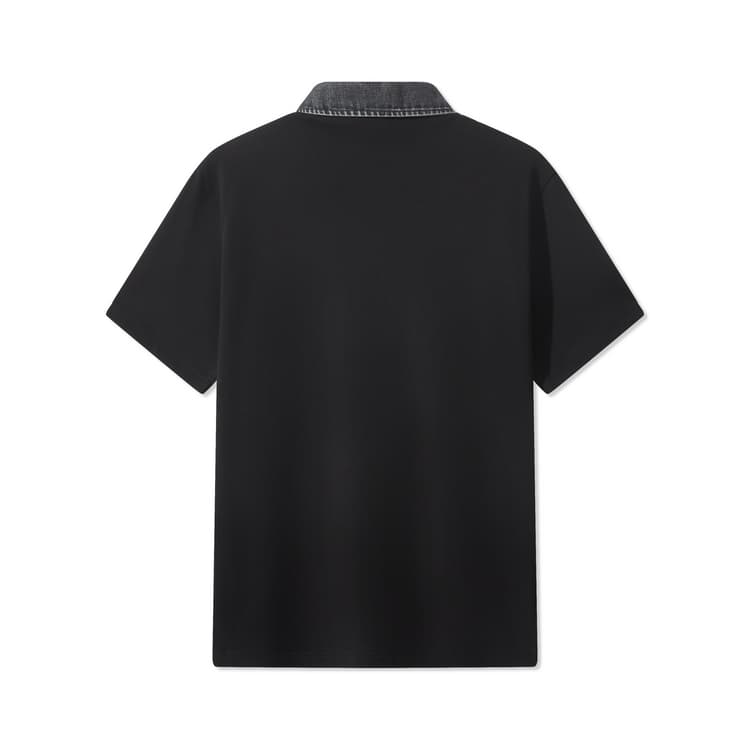 Поло Cabbeen Charcoal Black (Casual Versatile) Мужская Поло - изображение 2