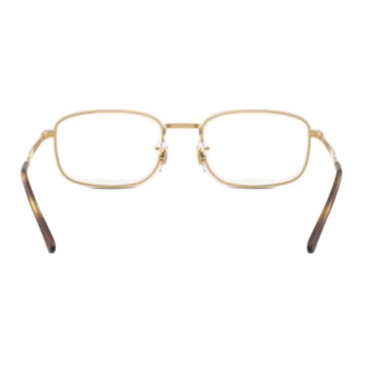 Оправа RayBan Металлические Прямоугольные Очки с Диоптриями Унисекс Золото - изображение 5