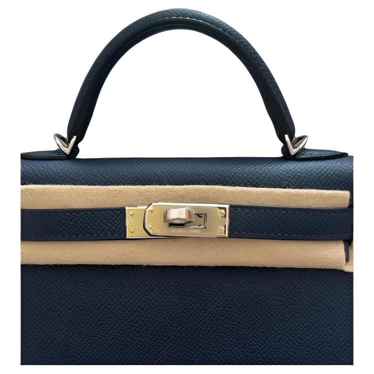 Сумка HERMES Mini Kelly Epsom 7K Bleu Abysse - изображение 5