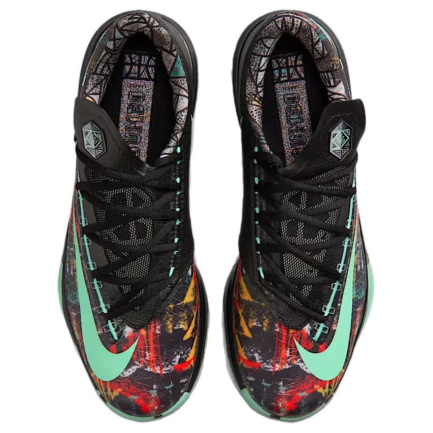 Кроссовки для баскетбола Nike KD 6 Low Топ Баскетбольные кроссовки Мужские Черные Зеленые - изображение 4