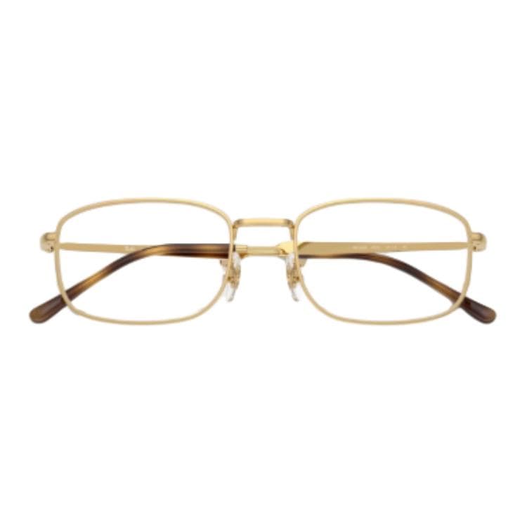 Оправа RayBan Металлические Прямоугольные Очки с Диоптриями Унисекс Золото - изображение 3