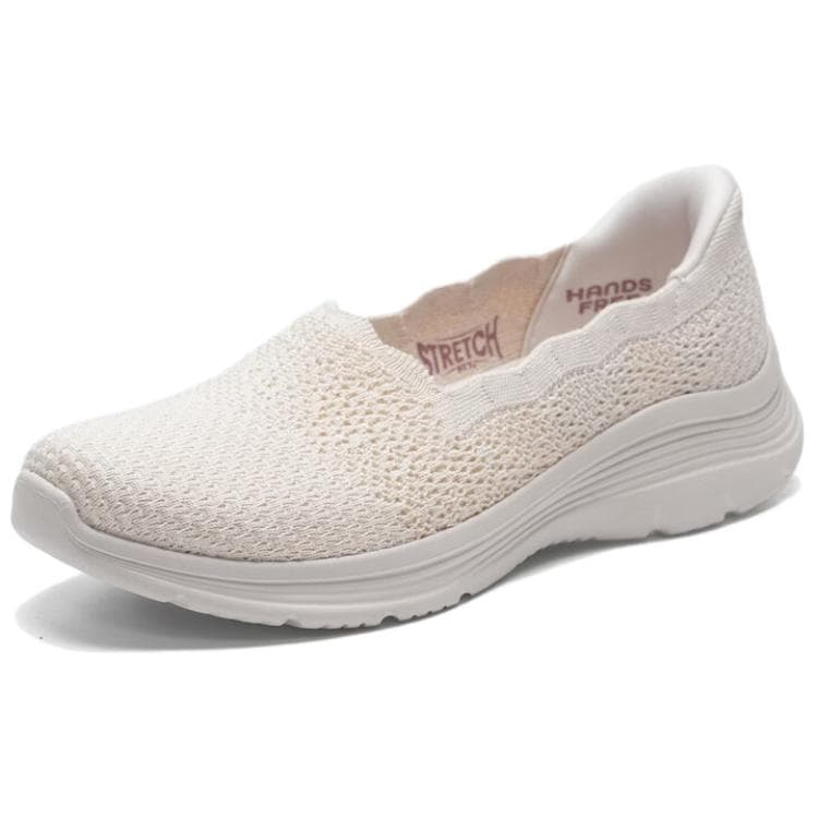 Тапочки Skechers Slip ins Ткань Женские Повседневные Туфли Женские Бежевые - изображение 2