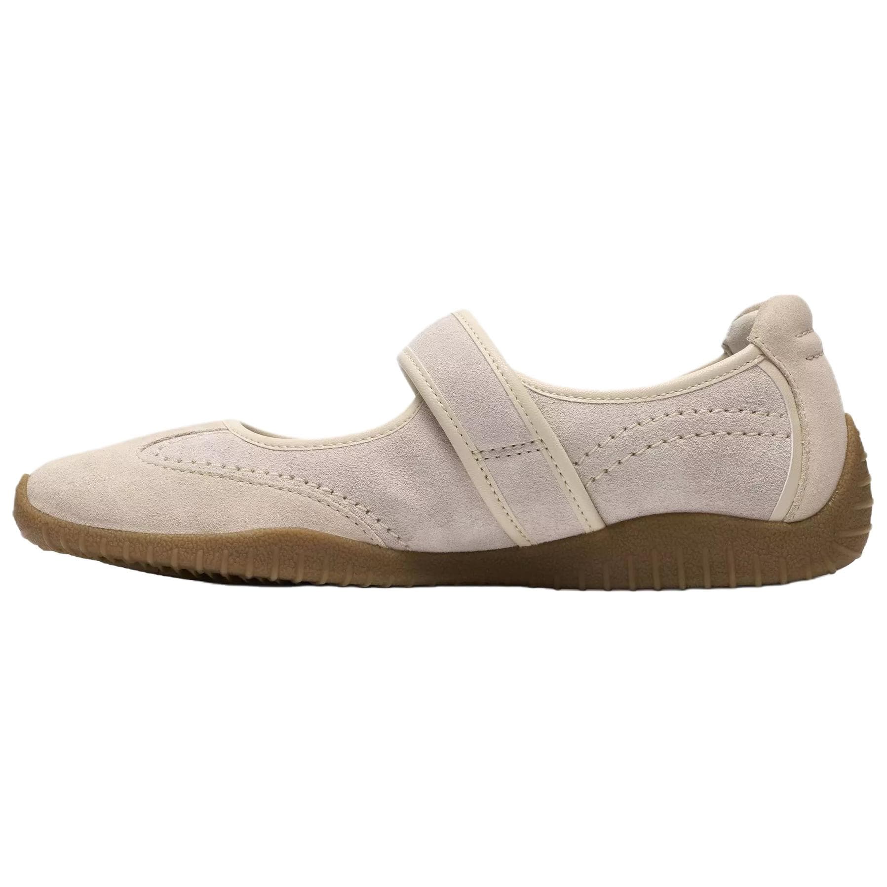Clarks Meridor Jane Искусственная замша Тонкие и без объема Туфли Мэри Джейн Женские Экрю - изображение 2