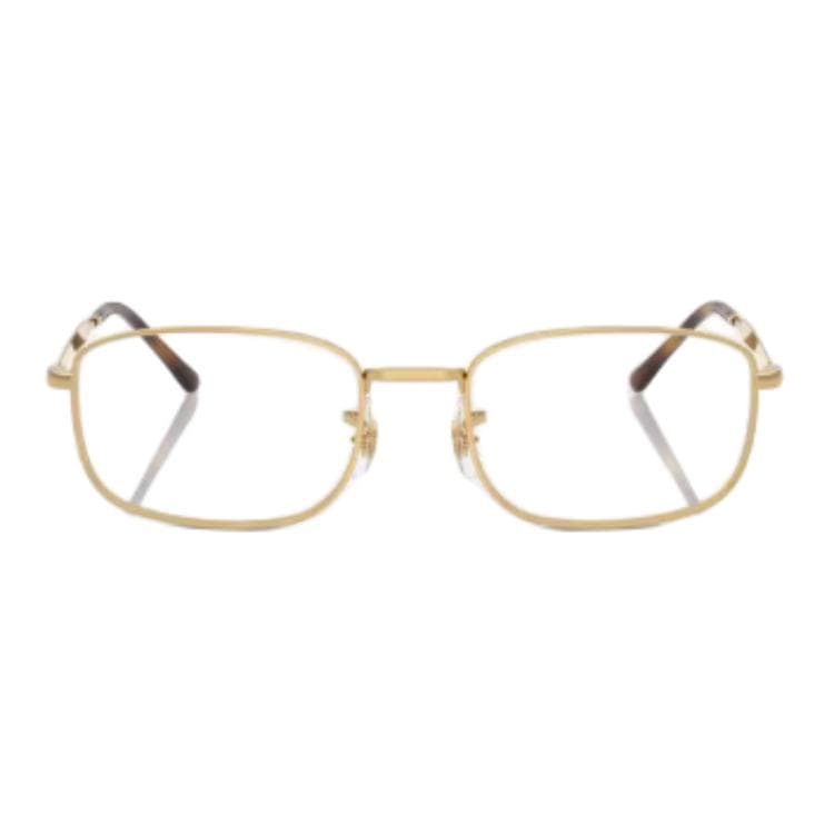 Оправа RayBan Металлические Прямоугольные Очки с Диоптриями Унисекс Золото - изображение 2