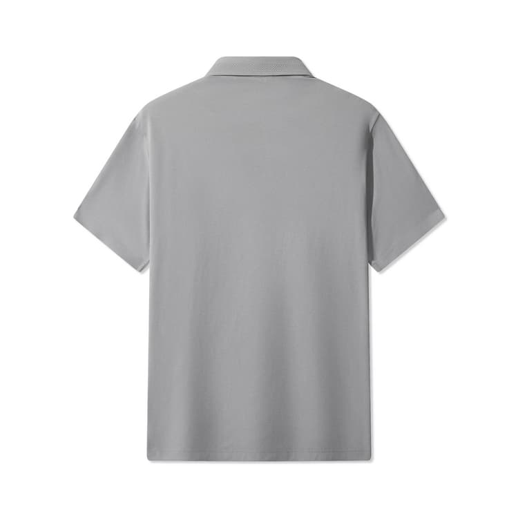 Поло Cabbeen Light Gray (Casual Versatile) Men's Polo Каббин Светло-Серый (Повседневный Универсальный) Мужская Поло - изображение 2
