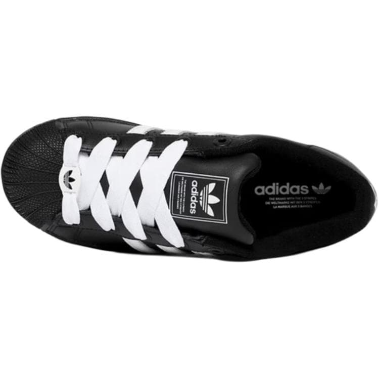 Кроссовки Adidas Originals Superstar кожаные низкие детские повседневные кроссовки черно-белые - изображение 4