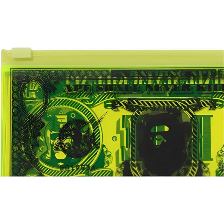A BATHING APE PVC Путешествие Мешок для хранения Унисекс Желтый - изображение 4