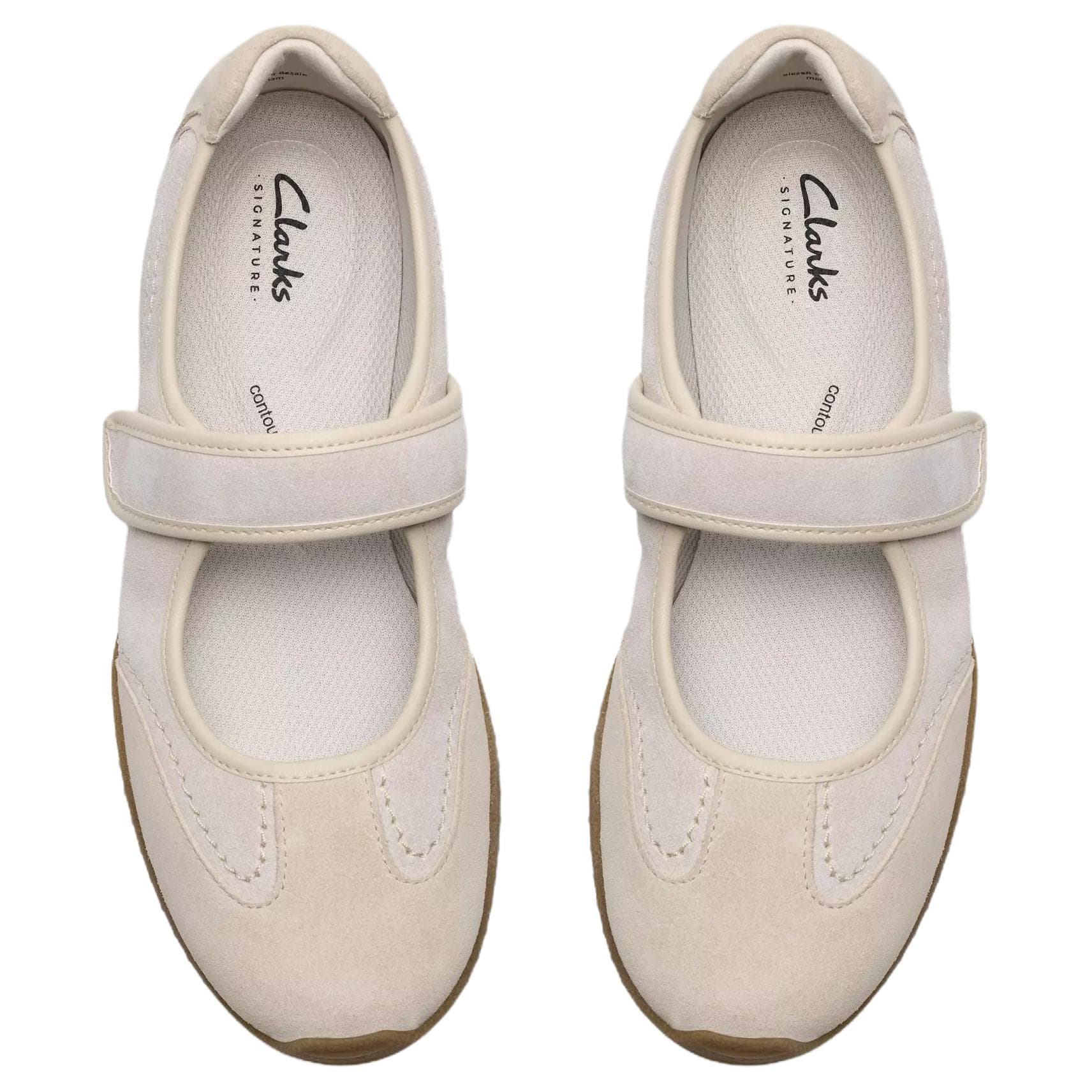 Clarks Meridor Jane Искусственная замша Тонкие и без объема Туфли Мэри Джейн Женские Экрю - изображение 4