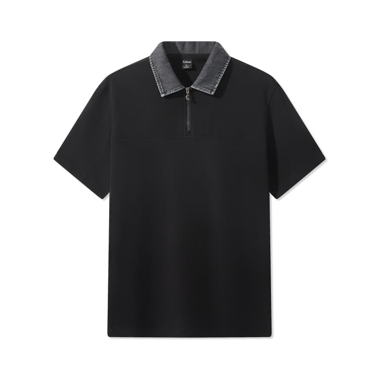 Поло Cabbeen Charcoal Black (Casual Versatile) Мужская Поло - изображение 1