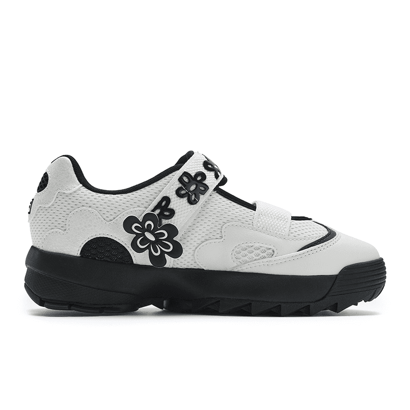 Кроссовки FILA DISRUPTOR 2 FLOWER Устойчивый к истиранию Дышащий Легкий Низкий Топ Повседневная Обувь Женская Микро-Белый Черный - изображение 2