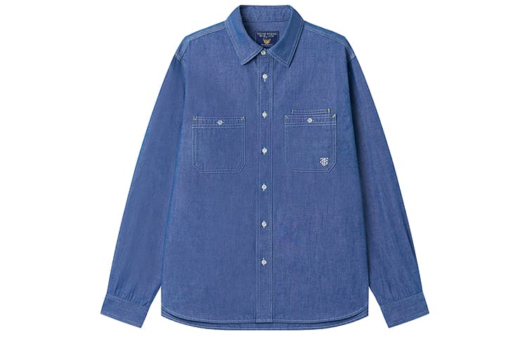 Рубашка Teenie Weenie Men Evergreen Preppy Style Blue Unisex Рубашки - изображение 1