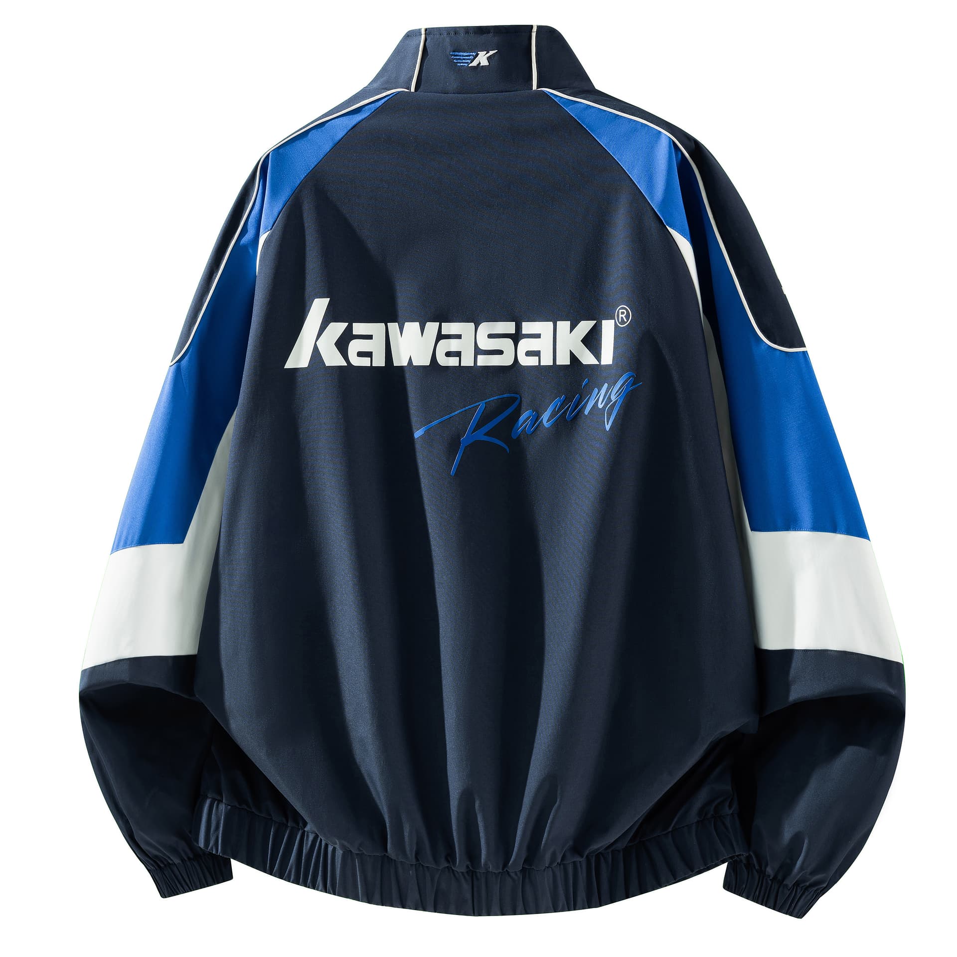 Куртка Kawasaki x Кавасаки Американский винтаж Люксовая уличная мода Многоцветный Унисекс Воротник-стойка Ветрозащитный Гоночные костюмы / Мотоциклетные костюмы Куртки & Пальто - изображение 2