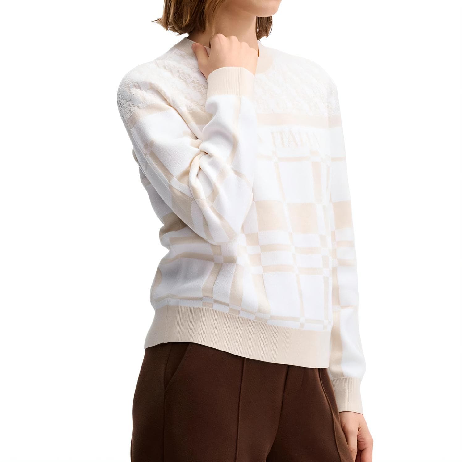 Кардиган FILA Белый Свитер Женский Ice Cream White - изображение 4
