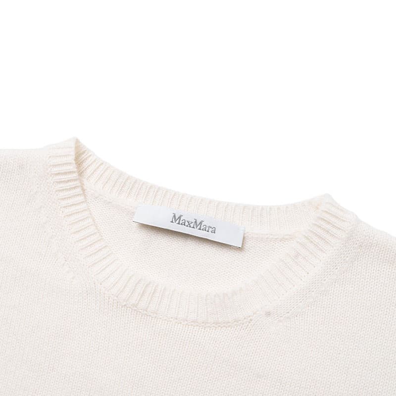 Кофта MaxMara Плюш с кольцевым рисунком Свитер Women's White — фото 3