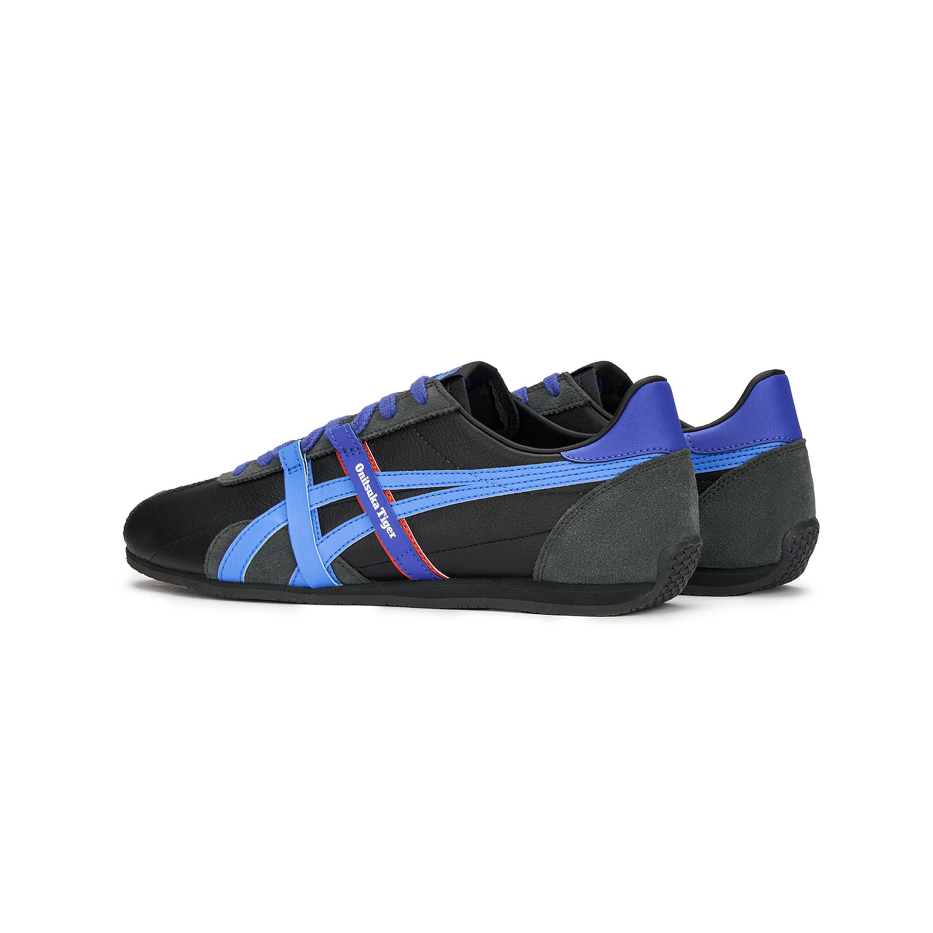 Кроссовки Onitsuka Tiger RUNSPARK 2,0 Беговые кроссовки Коровья кожа Low Топ Повседневная обувь Унисекс Черный синий - изображение 4