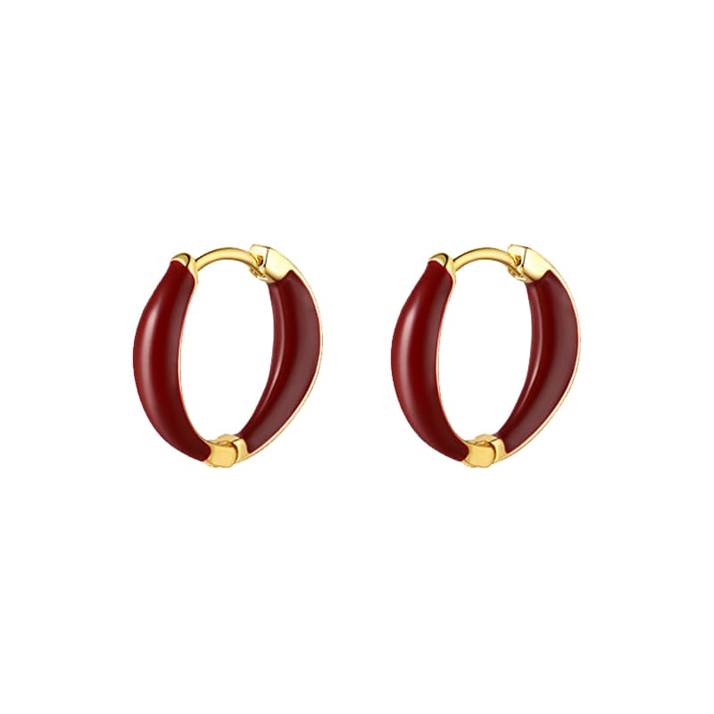 Серьги ONEKISS Серьги с покрытием из золота глазурь капля медный женские - изображение 1