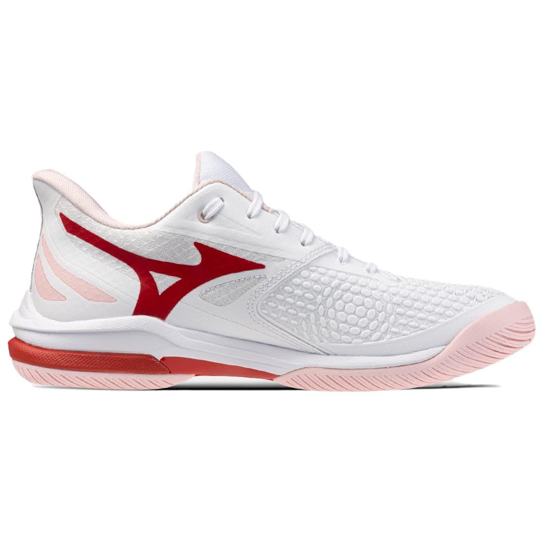Кроссовки для тенниса Mizuno ac Амортизация Износостойкие Низкие Теннисные Кроссовки Женские Белый Красный - изображение 3