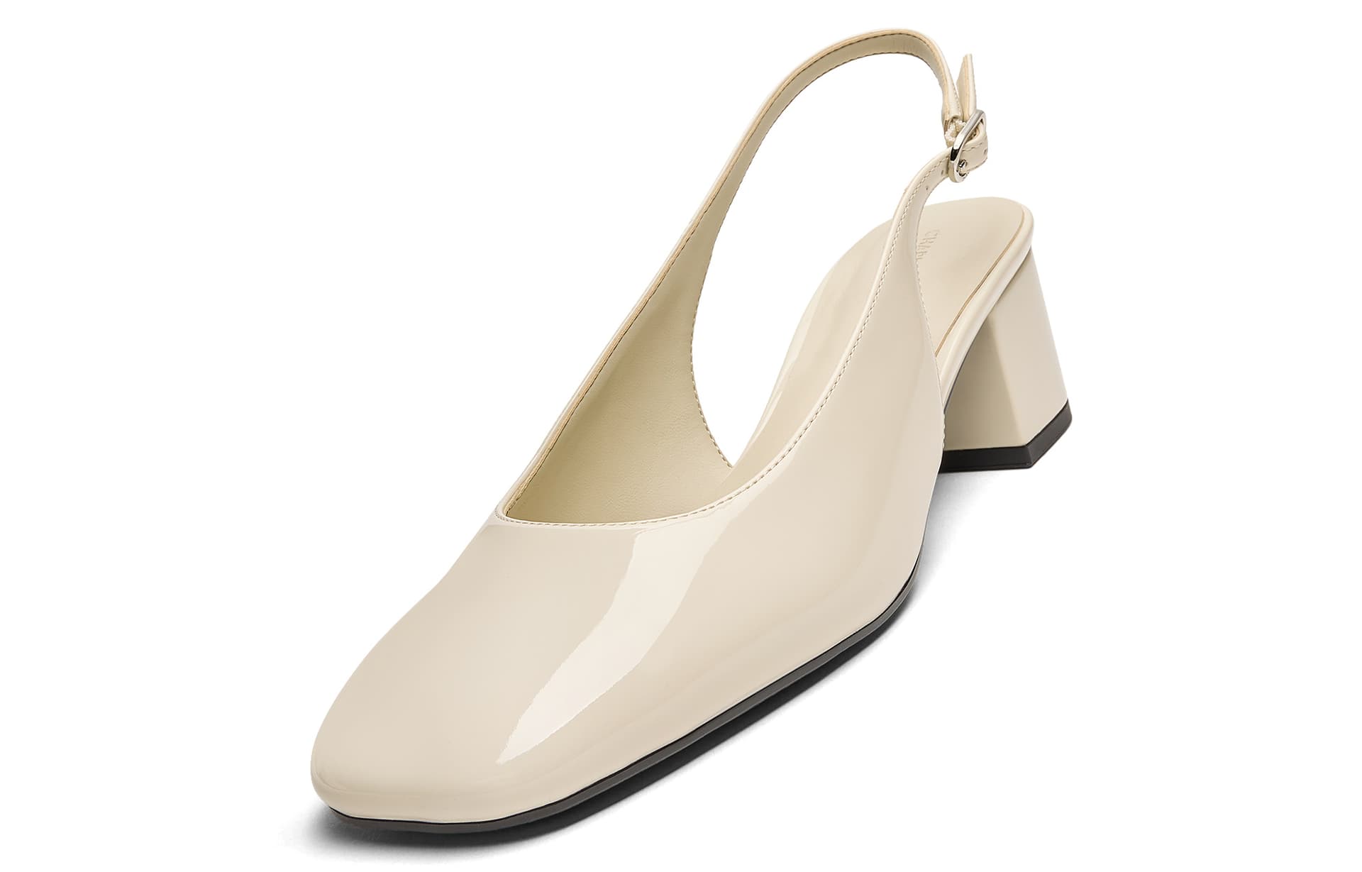 Туфли CHARLES&KEITH Весенние лакированные блестящие босоножки на грубом каблуке 5см женские - изображение 3