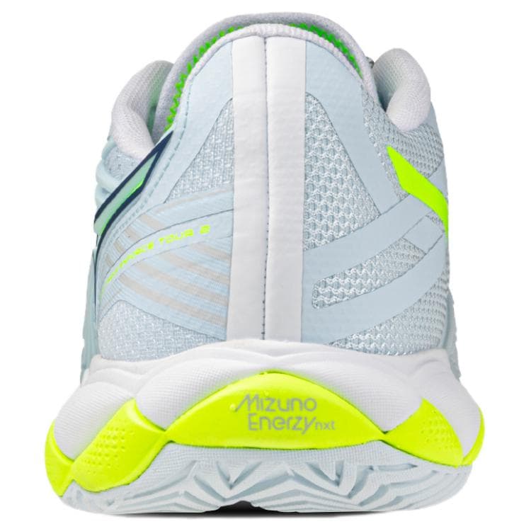 Кроссовки для тенниса Mizuno WAVE ENFORCE TOUR 2 Megalodon Амортизация Износостойкие Низкие Теннисные Кроссовки Женские Аква-Синий Желтый - изображение 5