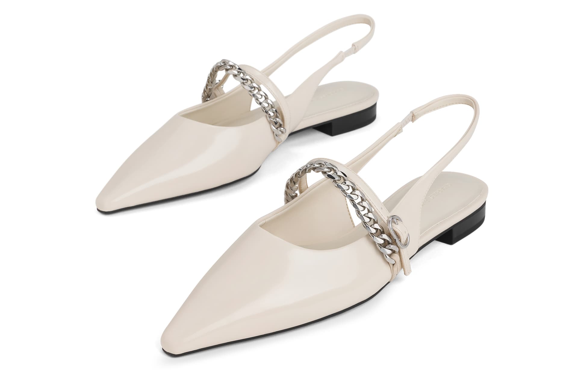CHARLES&KEITH Весенние сандалии Мэри Джейн с цепочкой и плоской подошвой 2 см - изображение 3