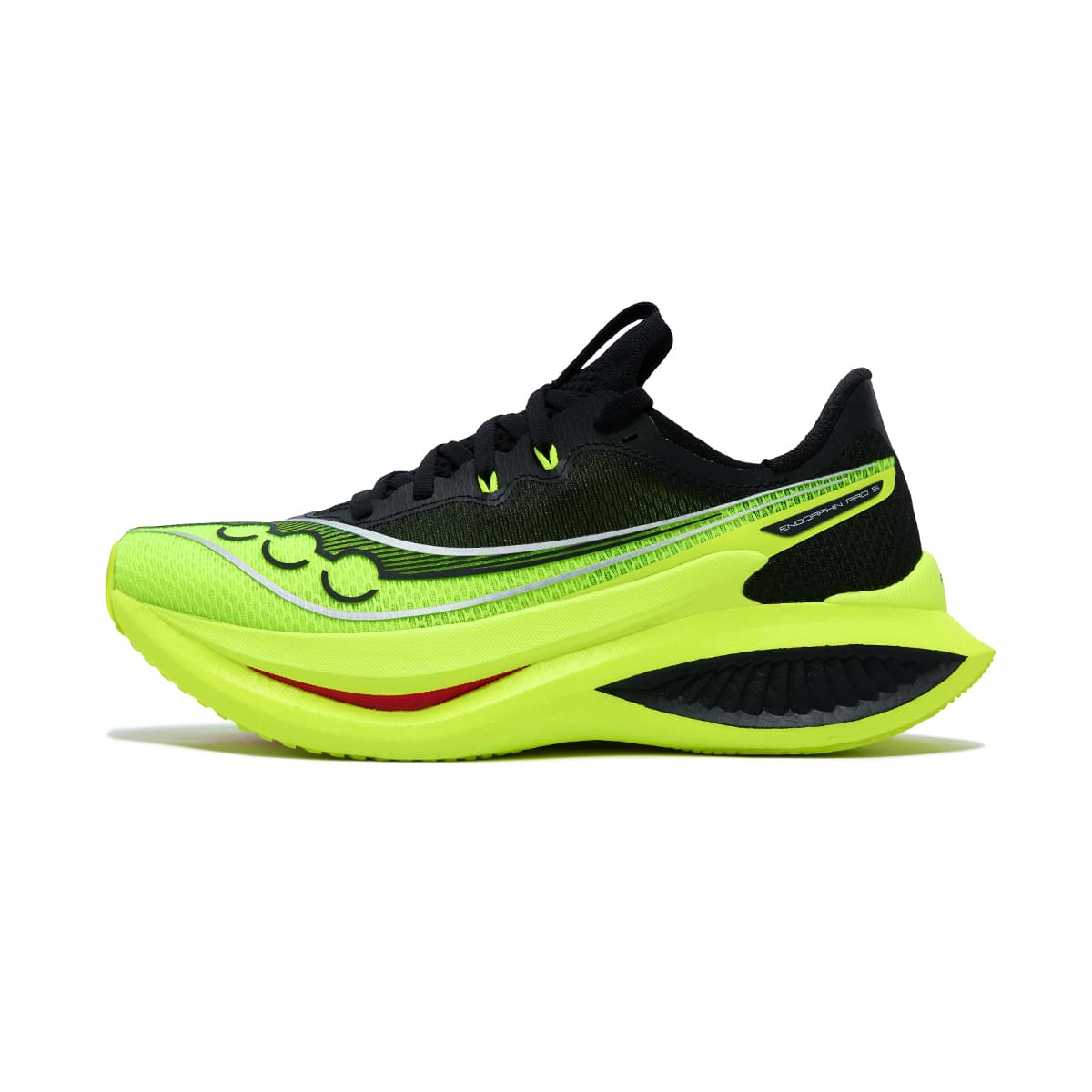Кроссовки для бега Saucony Endorphin Pro 5 Дышащий Марафон Бег на длинные дистанции Гонки Беговые кроссовки Унисекс Черно-зеленый - изображение 1